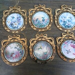 The Bradford Exchange Gold and Multicolor Hummingbird Ornaments